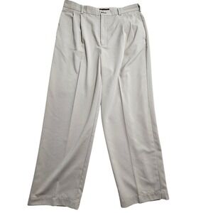 Tommy Hilfiger Vintage Golf Pants Mens fit 38x30 Khaki Tan Pleated Relaxed Fit *